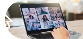 Webinaire à l'ordinateur